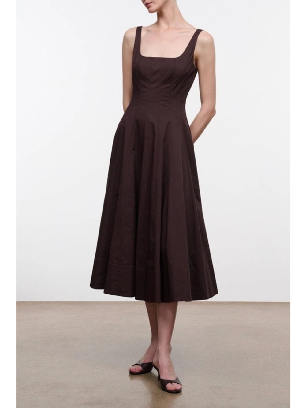 STAUD Wells Dress Earth